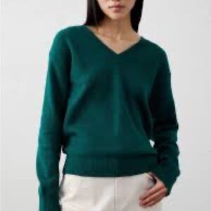 Banana Republic Teal V-Neck Sweater